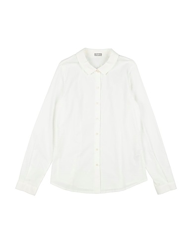 IL GUFO Solid color shirts & blouses White 97% Cotton, 3% Elastane