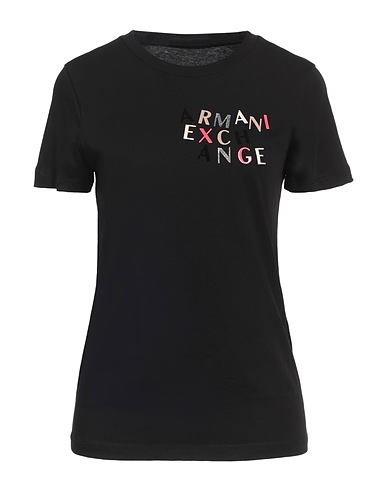 ARMANI EXCHANGE Ｔシャツ ブラック コットン 100%