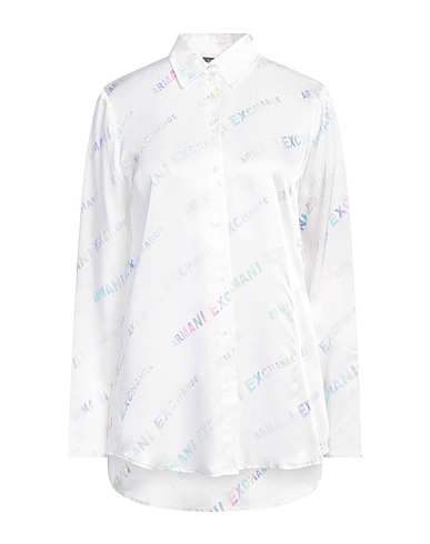 ARMANI EXCHANGE Patterned shirts & blouses White 100% Viscose