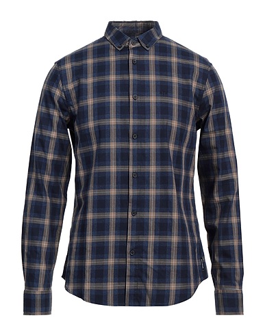 ARMANI EXCHANGE Checked shirt Navy blue 100% Cotton