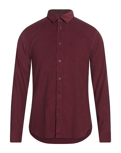 ARMANI EXCHANGE Solid color shirt Burgundy 100% Cotton