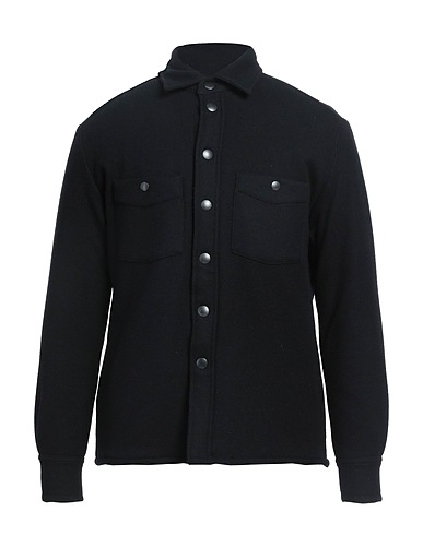 DESTIN Solid colour shirt Black 75% Wool, 25% Cashmere