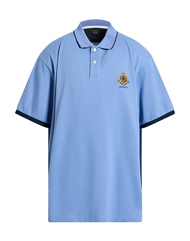 HACKETT Polo shirt HERITAGE Slate blue 100% Cotton