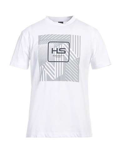HACKETT T-shirt SPORT Bianco 100% Cotone