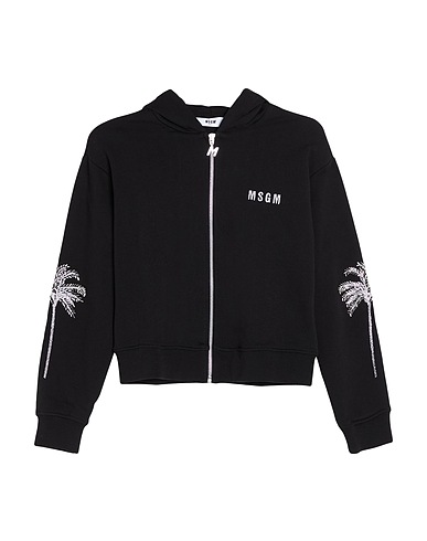 MSGM Hooded sweatshirt Black 100% Cotton