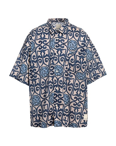 EMPORIO ARMANI Patterned shirt Navy blue 100% Cotton