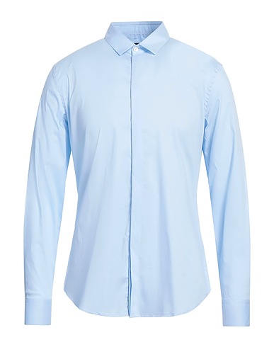 EMPORIO ARMANI Solid colour shirt 76% Cotton, 21% Polyamide, 3% Elastane