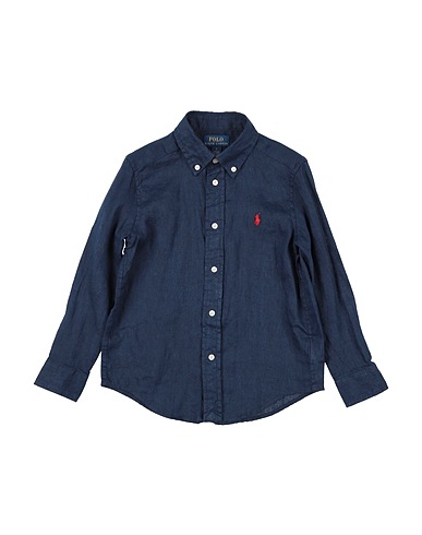 POLO RALPH LAUREN Solid colour shirt LINEN SHIRT

 Midnight blue 100% Linen