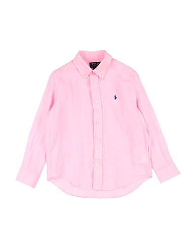 POLO RALPH LAUREN Solid colour shirt LINEN SHIRT

 Pink 100% Linen
