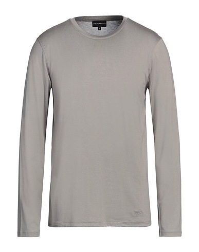 EMPORIO ARMANI Basic T-Shirt Grey 70% Silk, 30% Cotton