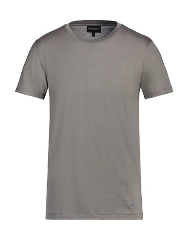 EMPORIO ARMANI Basic T-Shirt Grey 70% Silk, 30% Cotton