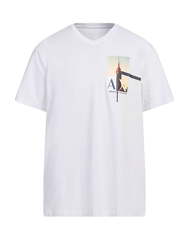 ARMANI EXCHANGE T-shirt Bianco 95% Cotone, 5% Elastan
