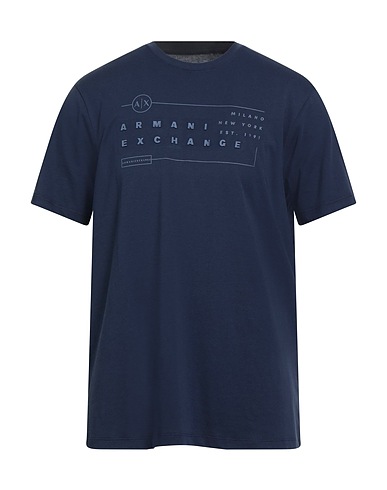 ARMANI EXCHANGE T-shirt Blu navy 100% Cotone organico