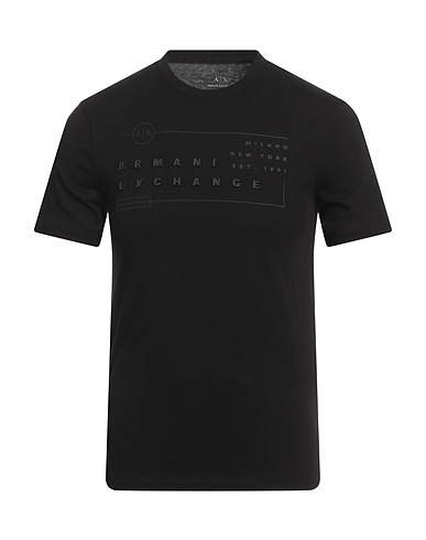 ARMANI EXCHANGE T-shirt Nero 100% Cotone organico