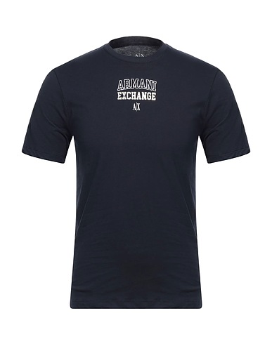 ARMANI EXCHANGE T-shirt Blu navy 100% Cotone, Cotone organico