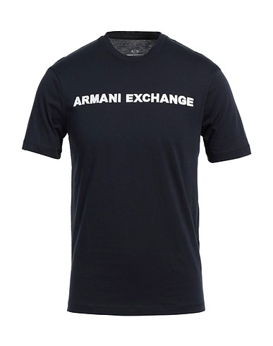 ARMANI EXCHANGE TOPWEAR Navy blue 100% Cotton
