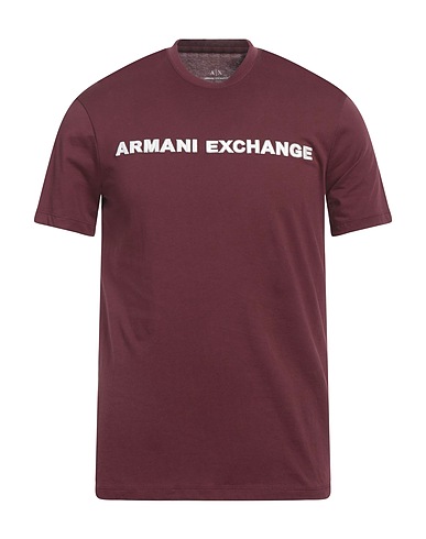 ARMANI EXCHANGE T-shirt Burgundy 100% Cotton