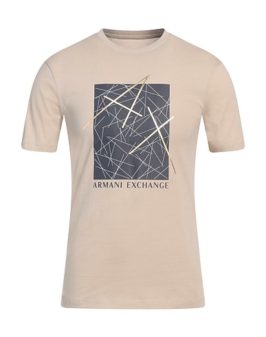 ARMANI EXCHANGE T-shirt Beige 100% Cotton