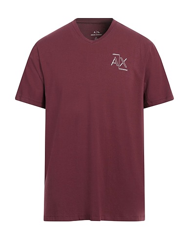 ARMANI EXCHANGE T-shirt Bordeaux 95% Cotone, 5% Elastan