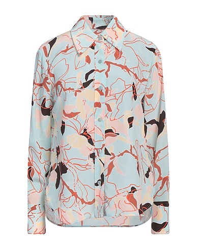 EQUIPMENT Camicie e bluse a fiori Celeste 100% Seta