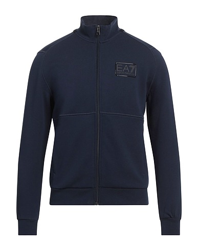 EA7 Sweatshirt Navy blue 85% Cotton, 15% Polyester, Elastane