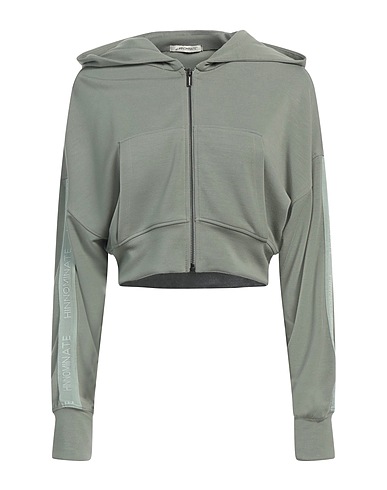 HINNOMINATE Hooded track jacket  Military green 50% Modal, 45% Polyester, 5% Elastane