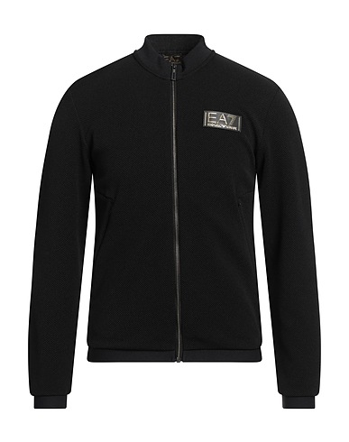 EA7 Sweatshirt Black 94% Polyester, 6% Elastane, Polyamide, Rubber