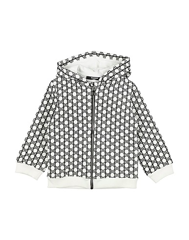 BALMAIN Hooded track jacket  White 100% Cotton