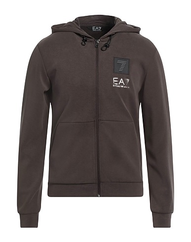 EA7 Hooded track jacket  Khaki 46% Modal, 46% Polyester, 8% Elastane