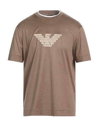 EMPORIO ARMANI T-shirt Khaki 70% Lyocell, 30% Cotton