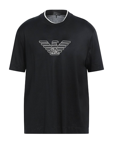 EMPORIO ARMANI T-shirt Black 70% Lyocell, 30% Cotton