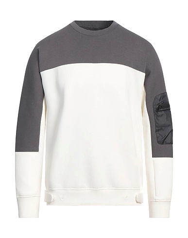 EMPORIO ARMANI Sweatshirt Off white 76% Cotton, 18% Polyester, 6% Elastane, Polyamide, Polyurethane