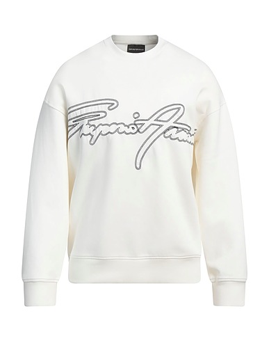 EMPORIO ARMANI Sweatshirt Weiß 76% Baumwolle, 18% Polyester, 6% Elastan
