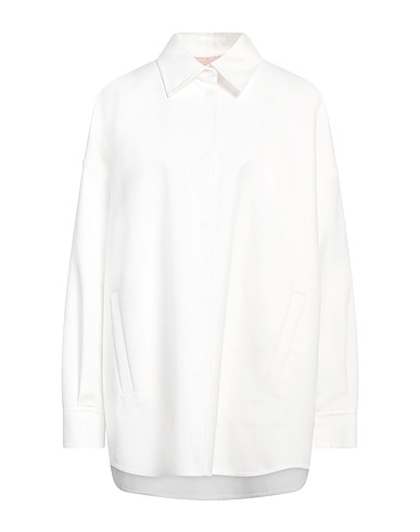 VALENTINO GARAVANI Solid colour shirts & blouses White 99% Cotton, 1% Polyamide