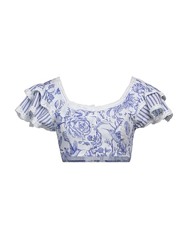 PLACE NATIONALE Top Blu 100% Lino