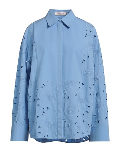 VALENTINO GARAVANI Shirts Light blue 100% Cotton