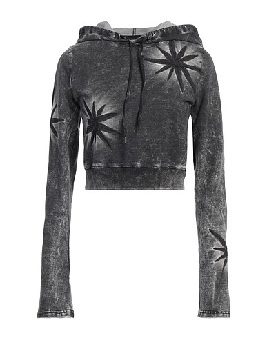 MASHA POPOVA Hooded track jacket  Charcoal 95% Cotton, 5% Elastane