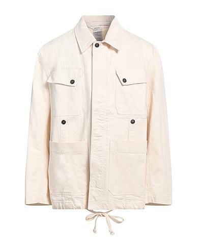 ISABEL BENENATO Denim jacket Off white 98% Cotton, 2% Elastane