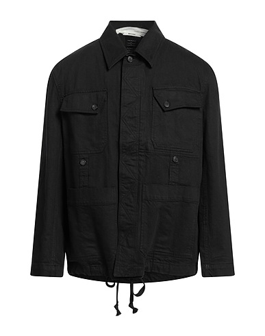 ISABEL BENENATO Denim jacket Black 98% Cotton, 2% Elastane