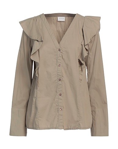 VILA Solid color shirts & blouses 100% Cotton