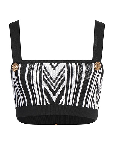 BALMAIN Top Black 100% Viscose