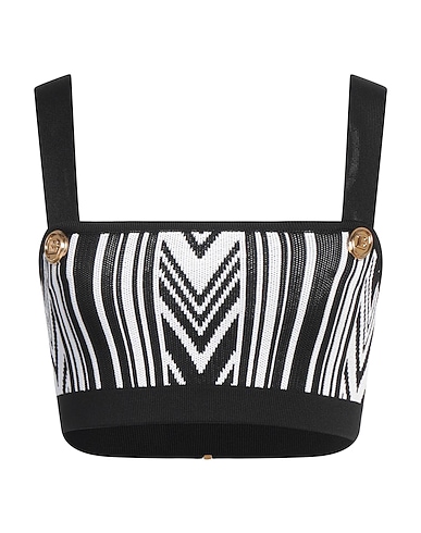BALMAIN Top NERO 100% Viscose