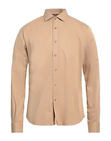 ALESSANDRO LAMURA Solid color shirt Sand 100% Cotton