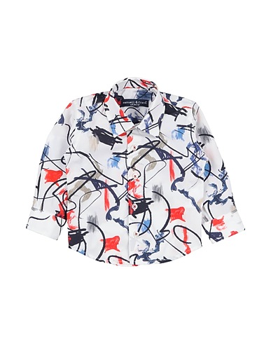 MANUELL & FRANK Patterned shirt White 100% Cotton