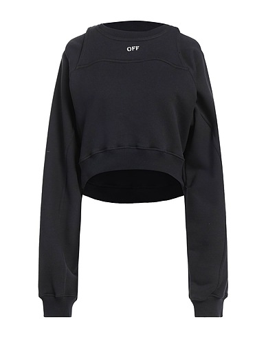 OFF-WHITE™ Felpa Nero 100% Cotone, Elastan