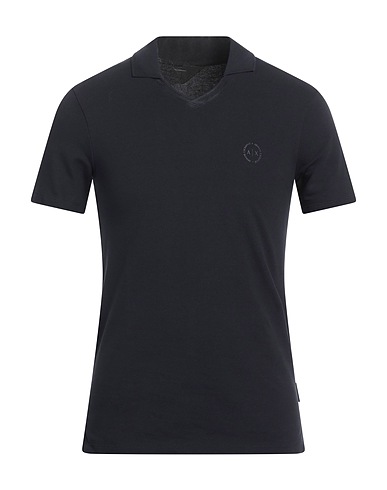 ARMANI EXCHANGE Polo shirt Midnight blue 96% Cotton, 4% Elastane