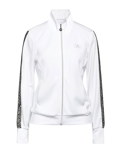 EA7 Sweatshirt White 47% Polyester, 45% Modal, 8% Elastane
