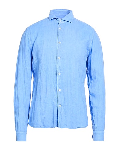 MASTRICAMICIAI リネンシャツ ライトブルー リネン 100%