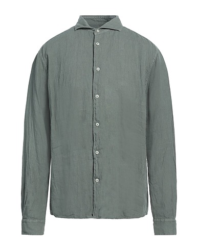 MASTRICAMICIAI Linen shirt Military green 100% Linen
