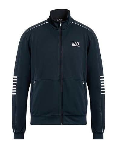 EA7 Felpa Blu notte 100% Poliestere, Elastan